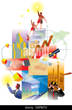 Wirtschaft und Zukunft Stockfoto