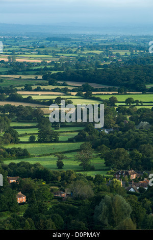 Die Blackmore Vale von Bulbarrow Hill, Dorset, England, UK Stockfoto