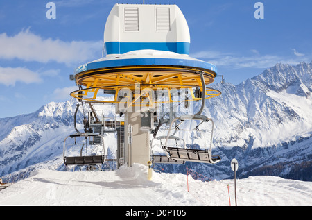 Bergstation der Seilbahn Stockfoto