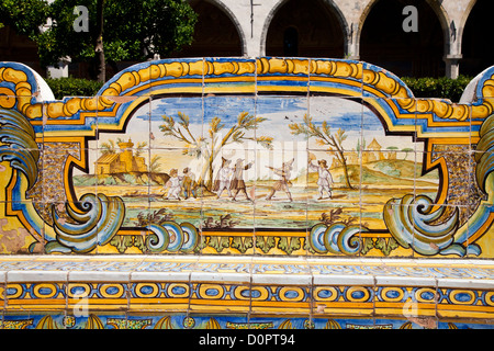 Santa Chiara Kloster - Naples Stockfoto