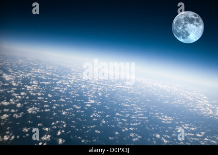 Erde und Mond Stockfoto