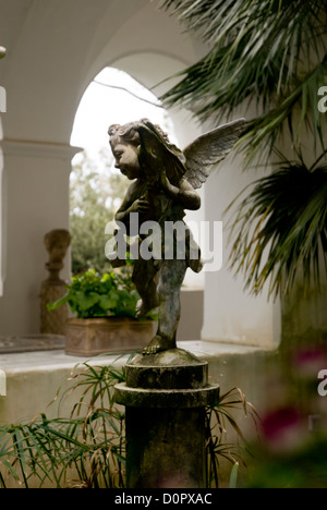 Putte im Garten der Villa San Michele, Isle of Capri, Capri, Provinz von Neapel, Kampanien, Italien, Europa Stockfoto