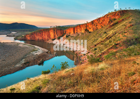 Pfingsten-Tal im Abendlicht. Stockfoto