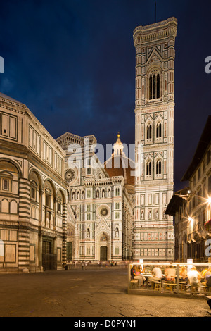 Der Dom, Campanile und Baptisterium, von der Piazza del Duomo, Florenz, Toskana, Italien Stockfoto