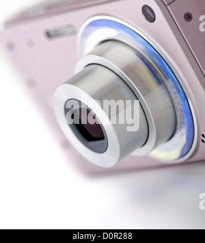 Pink digitale Kompaktkamera Stockfoto
