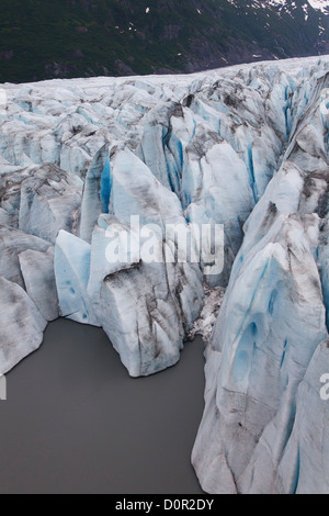 Luftbild des Spencer-Gletschers, Chugach National Forest, Alaska. Stockfoto