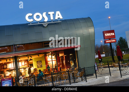 Fahren Sie durch Costa Coffe-shop Stockfoto