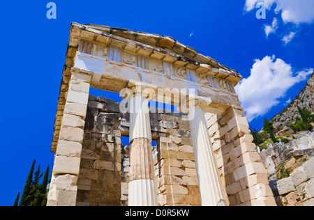 Ruinen der antiken Stadt Delphi, Griechenland Stockfoto