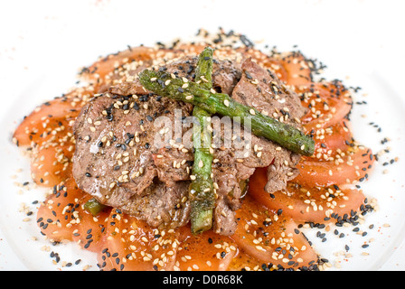 Salat aus Rindfleisch closeup Stockfoto