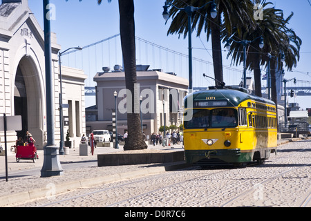 San Franciscos historischer Straßenbahnen Stockfoto