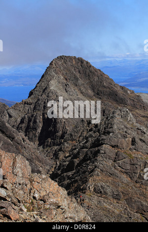 Sgurr Nan Gillean gesehen von Bruach Na Frithe. Stockfoto