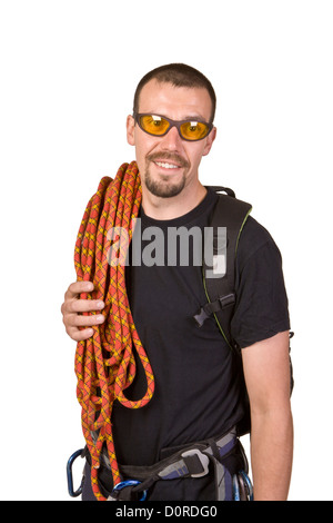 Sawsjatyj in Sonnenbrille sieht in der Kammer Stockfoto