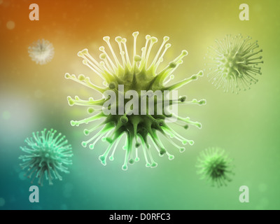 Virus wissenschaftliche illustration Stockfoto