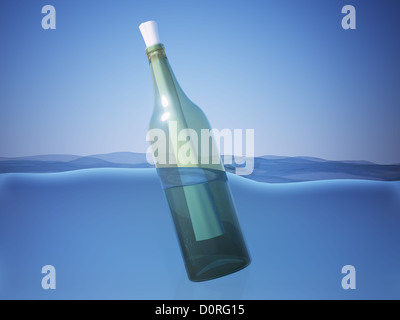 Eine Flaschenpost Stockfoto