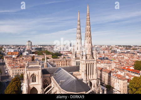 Blick auf die Kathedrale in Bordeaux, Frankreich. Stockfoto
