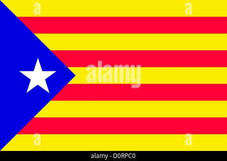 Katalanische trachtenden blau estelada Stockfoto