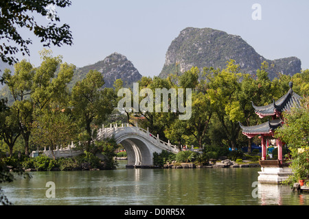 China-Guangxi Guilin Banyan See Stockfoto