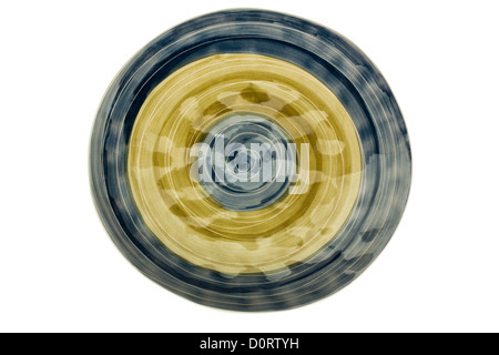 Nahaufnahme einer keramischen Platte Stockfoto