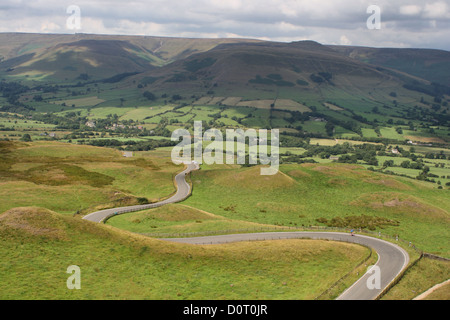 Ansicht von Vale Edale von Mam Tor in Castleton Stockfoto