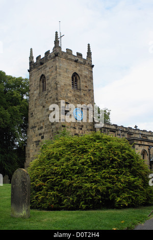 Eyam Dorfkirche Stockfoto