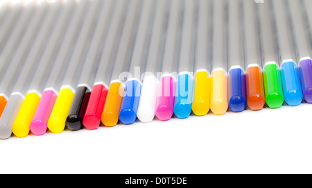 Bunten Bleistift, Anordnung in Reihe Stockfoto