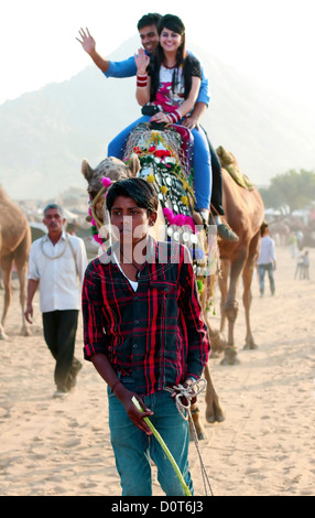 Pushkar Kamele fair Rajasthan, Indien Stockfoto