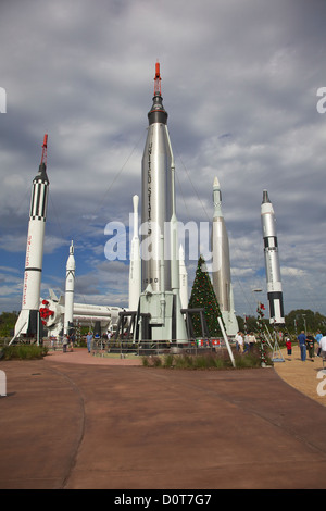 NASA-Rakete-Garten am Kennedy Space Center in Florida Stockfoto