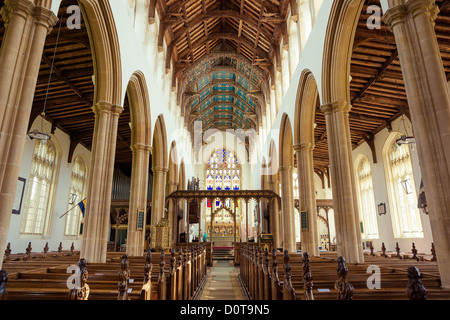 Interieur der Kirche St. Edmund in Southwold. Einer der schönsten mittelalterlichen Kirchen der Suffolk. Stockfoto