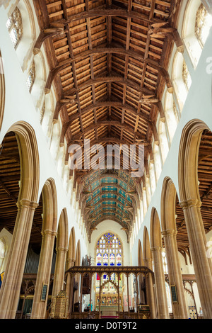 Interieur der Kirche St. Edmund in Southwold. Einer der schönsten mittelalterlichen Kirchen der Suffolk. Stockfoto