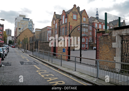 Blick oben Henriques Street, Tatort von Elizabeth Stride, Jack the Ripper dritte Opfer, Whitechapel, East London, E1, UK. Stockfoto