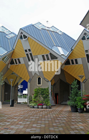 Kubushäuser, Overblaak Street, Rotterdam, Niederlande Stockfoto