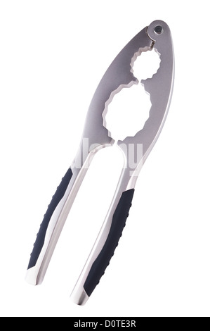 Nussknacker isoliert auf weißem Hintergrund Stockfoto