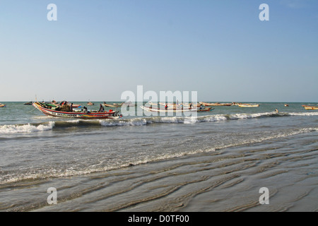 Der Strand von Tanji Fischerdorf, Gambia, Westafrika Stockfoto