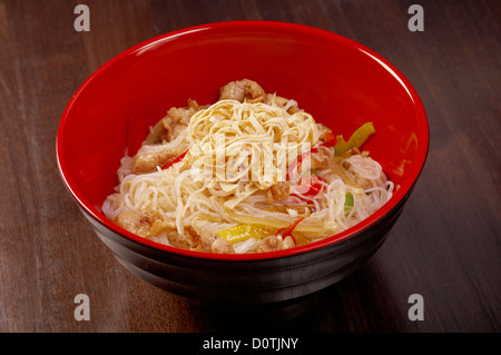 Schweinefleisch-Slice und Nudel Stockfoto