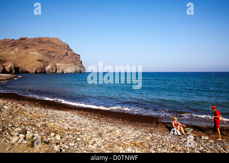 Las Negras Strand Cabo de Gata-Nijar Almeria Andalusien Spanien Stockfoto