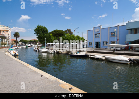 Blick über den Yachthafen von Viareggio in der Toskana, Italien Stockfoto