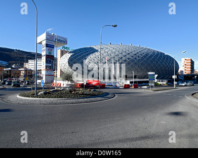 Centro Polaris, Chiasso, Schweiz, Europa, Modern, Architektur, Centro Ovale, Tessin, rund, Einkaufen, Stockfoto