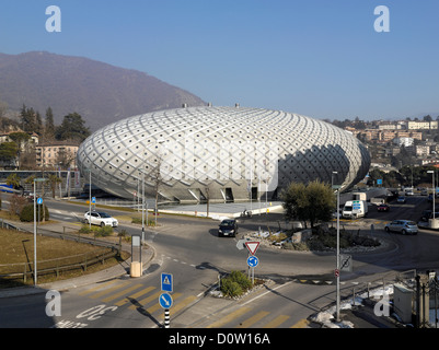 Centro Polaris, Chiasso, Schweiz, Europa, Modern, Architektur, Centro Ovale, Tessin, rund, Einkaufen, Stockfoto