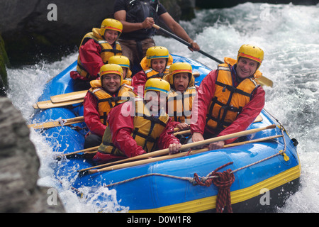 Wildwasser-rafting Shotover River in der Nähe von Queenstown Südinsel Neuseeland Stockfoto