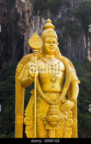 Statue des hindu-Gottes Muragan zu Batu caves Stockfoto