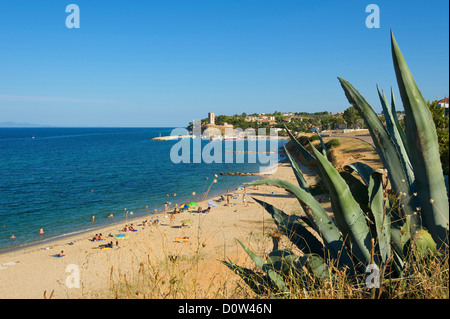 Chalkidiki, Griechenland, Chalkidiki, Reisen, Urlaub, Europa, europäisch, Tag, Nea Fokea, Cassandra, Sandstrand, Sandstrände, Strand, s Stockfoto