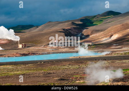 Geysir, Vulkanismus, Geothermie, heiße Quellen, Quellen, Island, Europa, Ort von Interesse, Wahrzeichen, Struktur, Wasser, Dampf, Vap Stockfoto