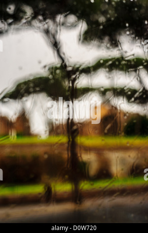 Rom durch den Regen Stockfoto