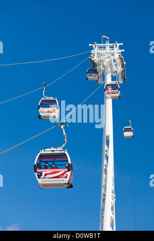 Air Line Emirate Seilbahn, London, England Stockfoto