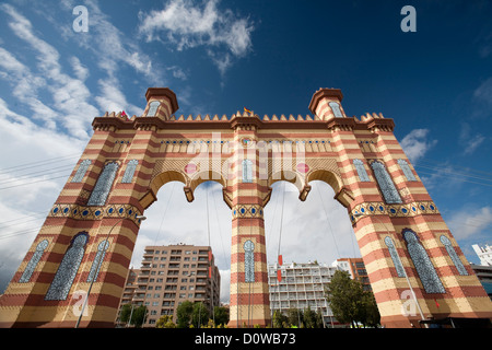 Sevilla, Spanien, der Eintritt zum Festival Feria Stockfoto