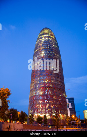 Der Torre Agbar, Barcelona, Spanien Stockfoto