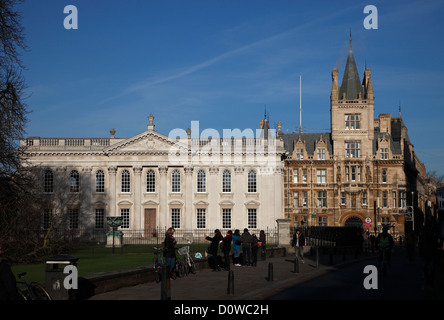 Senat-Haus-Cambridge mit Gonville and Caius College hinter Cambridge Stadt England Stockfoto