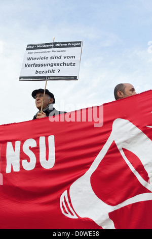 Gedenken-Day-Demonstration unter dem Motto: im Gedenken an die Opfer des NSU, Berlin, Deutschland Stockfoto