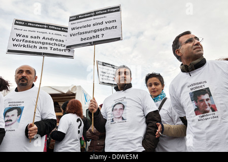 Gedenken-Day-Demonstration unter dem Motto: im Gedenken an die Opfer des NSU, Berlin, Deutschland Stockfoto