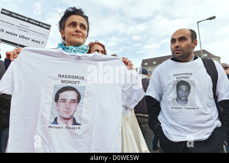 Gedenken-Day-Demonstration unter dem Motto: im Gedenken an die Opfer des NSU, Berlin, Deutschland Stockfoto